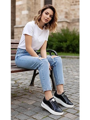 Punto 431150 Topuğu Taşlı Spor Ayakkabı