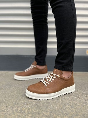 Zapatos JY152 Cool Bağcıklı Cilt Erkek Günlük Spor Klasik Ayakkabı Cbt - Taba