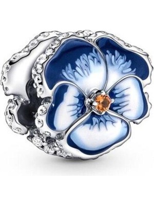 Kumi Bileklik ve Kolye Için Menekşe Gümüş Kaplama Charm