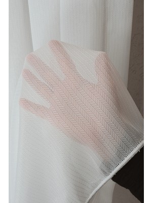 Paşamanlar Balıksırtı Dokulu Şık Tül Perde – Bambu | Ütü Gerektirmeyen, Yoğun Dokulu Modern Model