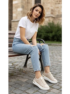 Punto 431150 Topuğu Taşlı Spor Ayakkabı