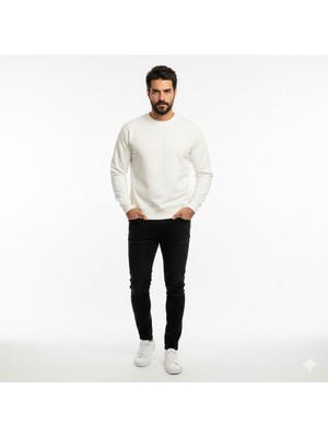 Viane Privilege Pamuklu Sweatshirt Bisiklet Yaka Standart Rahat Kalıp (Regular Fit) Erkek/kadın/unisex