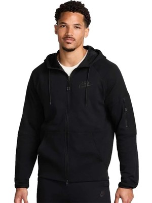 Nike Sportswear Tech Essentials Men's Full Zip Hoodie Sweatshirt Erkek Kapüşonlu Sweatshirt Siyah
