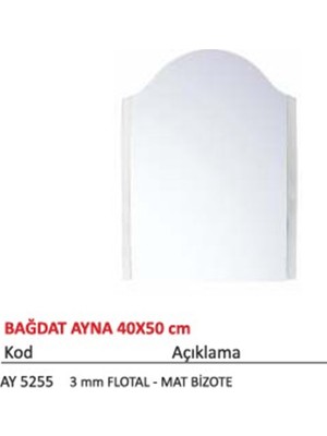 Leva House Alz Tek Ayna 40 x 50 cm Bağdat ( AY5255 )