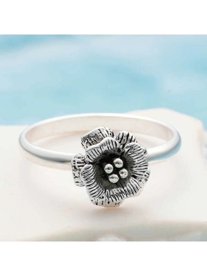 Bazarhane Gümüş Gül Kadın Yüzük