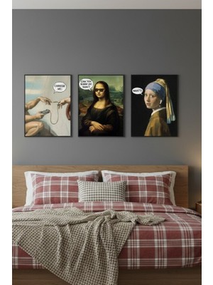 Hollywest Pop Art Duvar Sanatı 3lü Set | Modern Çerçeveli Tablo