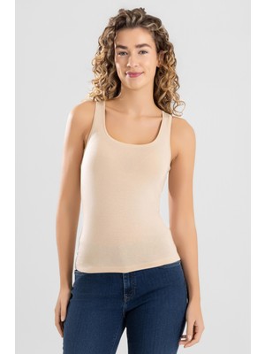 Baykar Kadın Modal Likralıkalın Askılı Atlet 6328 Ten Rengi