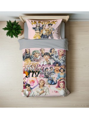 Hediyechy Huntix K-Pop Temalı Tek Kişilik Nevresim Takımı