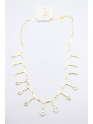 Beta Moda Hub Kalp Sallantılı Kolye - Altın