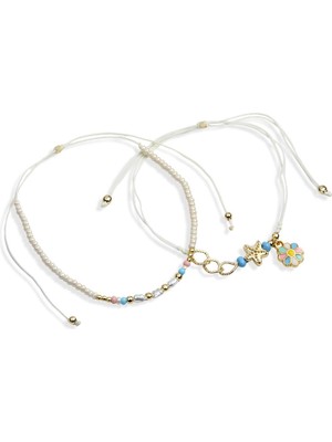 Klips Toptan Ikili Kombin Deniz Yıldızı Detay Halhal