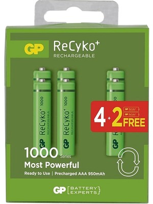 Amazex Gp Recyko 950 Mah Aaa Ince 4+2 6lı Şarjlı Pil Paket Fiyatı (4767)