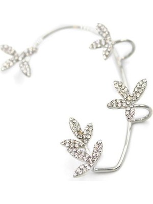 Royaleks Yaprak Kıkırdak Küpe - Gümüş