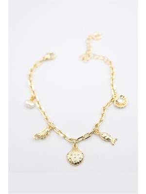 Beta Moda Hub Charm Bileklik - Altın