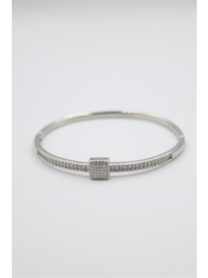 Beta Moda Hub Taşlı Vip Bilezik - Gümüş