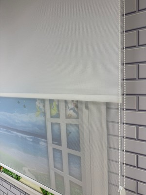 İREMKARAHOME Çift Mekanizmalı Tül ve Stor Perde - Model 9