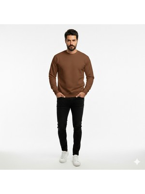 Viane Privilege Pamuklu Sweatshirt Bisiklet Yaka Standart Rahat Kalıp (Regular Fit) Erkek/kadın/unisex