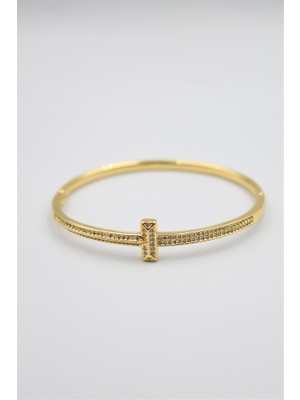 Beta Moda Hub Taşlı Vip Bilezik - Altın