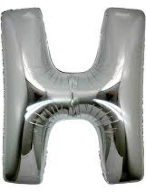 Marsilyan H Harf Folyo Balon Gümüş Renk 40 inç