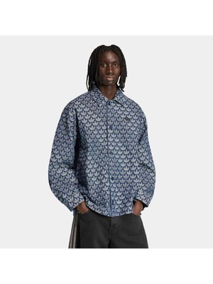 Adidas Monogram Erkek Jean Ceket S Modeli Renkli Kesim Kalıbı ile Şık Tasarım (KD0397)