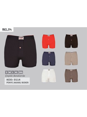 Belpa Ersa Iç Giyim Erkek Penye Jakarlı Boxer 6'lı