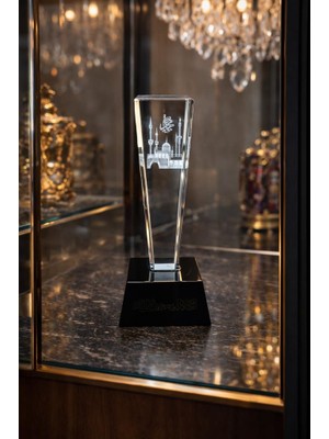 Kristal Cam Hz. Muhammed (S.a.v.) Lafzı – Cam Masaüstü Dini Dekor & Manevi Hediye