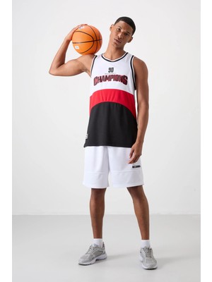 Tommy Life Nefes Alan Dokulu Ince Esnek Standart Fit Erkek Basketbol Atlet - 88395