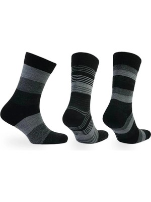 Norfolk Stockholm Merinos Yünü Ince Örgü Premium Gündelik Günlük Çorap 3'lü Paket