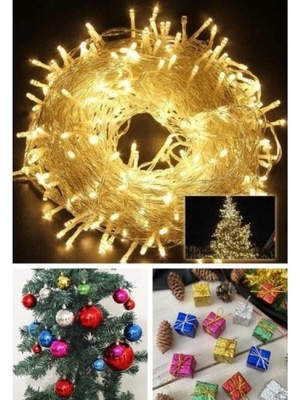 Marsilyan 3 lü Yılbaşı Seti-10 Mt Peri Led-12 Adet Mini Hediye Paketi Süsü-6’lı Renkli Yılbaşı Ç. Ağacı Topu