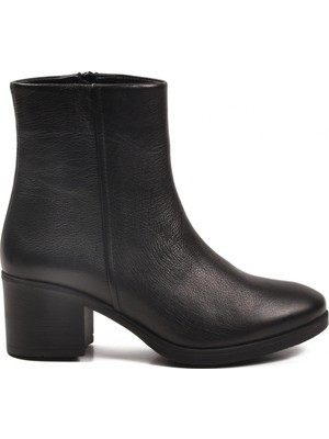 Ayakmod Siyah Hakiki Deri Kadın Bot 92162-1 Z