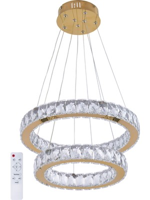 Ala Lighting Ala Aydınlatma Plaket Kristal Taş Işlemeli Gold Paslanmaz Ledli