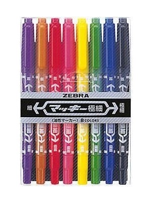 Zebra Mckie Çift Uçlu 8'li Extra Fine