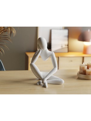 Antilop Minimal Düşünen Insan Figürü | 3D Baskı Modern Dekor Obje