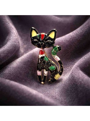 Noshnosh Kedi Tasarım Broş Yakaiğnesi