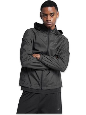 Lescon 26B-1001 Koşu Rüzgarlik Ceket Siyah Erkek Ceket