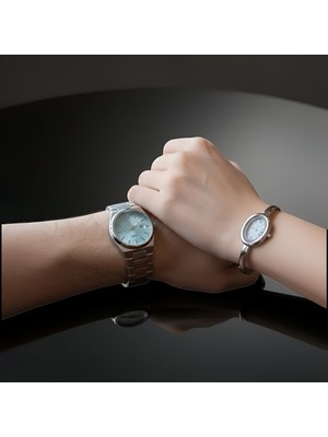 Qulothes Sevgili Çift Saati Set Lüks Çelik Kordon  Special Lover