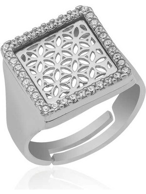 Bazarhane ​gümüş Yaşam Çiçeği Yüzük