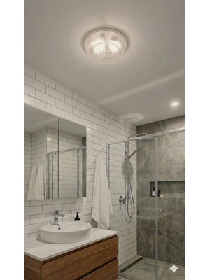 İNWATT Glop Armatür Kapağı Standart Ölçü Çapı 19 cm , 3 Tırnaklı Pastik Şeffaf Geçme Kapak 1 Adet