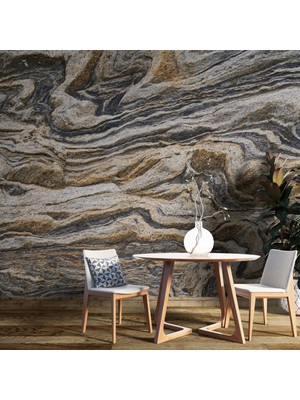 Grown Koyu Renkli Mermer Desenli Duvar Kağıdı - Mutfak ve Banyo