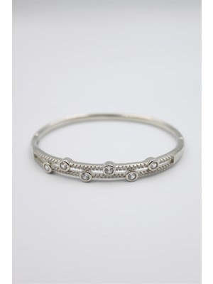 Ne Verelim Size Taşlı Vip Bilezik - Gümüş