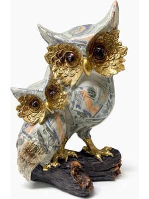 Marsilyan Dolar Baskılı Özel Tasarım Ikili Polyester Baykuş