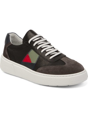 Tergan Siyah Hakiki Deri Erkek Sneaker - E25I1AY57310-A41
