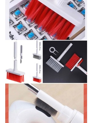 Munico Elektronik Eşya Temizlik Gereci Pratik 5 Fonksiyonlu Fırça Klavye Temizleme Telefon Tablet Hoparlör