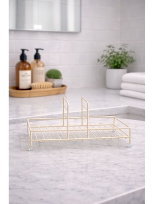 Karteya Premium Kare Metal Sıvı Sabunluk Standı 250 ml ve 500 ml Uyumlu (Sadece Stand)