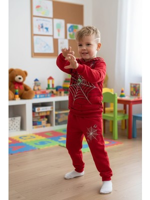 Gigas 2 Ip Işıklı Örümcek Adam Kapüşonlu Maskeli Erkek Çocuk Takım