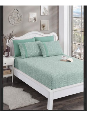 Mtg Jüt Tasarım Mtg Lastikli Çarşaf Seti 4 Yastıklı Çift Kişilik Çarşaf Takımı