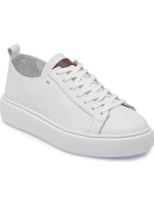 Tergan Beyaz Hakiki Deri Erkek Sneaker - E25I1AY57348-B69