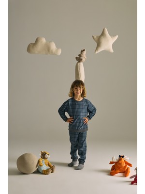 Syah Erkek Çocuk Pamuklu Uzun Kollu Pijama Takımı