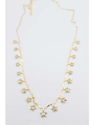 Beta Moda Hub Yıldız Sallantılı Kolye - Altın