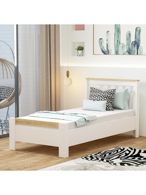Betroya Optima Karyola Beyaz Safirmeşe 190 x 90 cm | Modern ve Dayanıklı Tek Kişilik Karyola