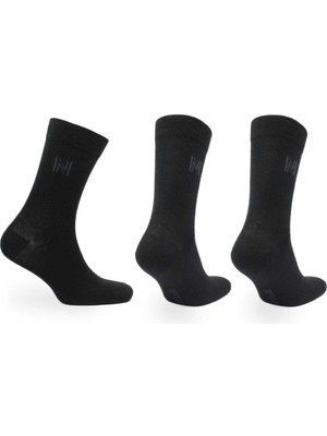 Norfolk Stockholm Merinos Yünü Ince Örgü Premium Gündelik Günlük Çorap 3'lü Paket